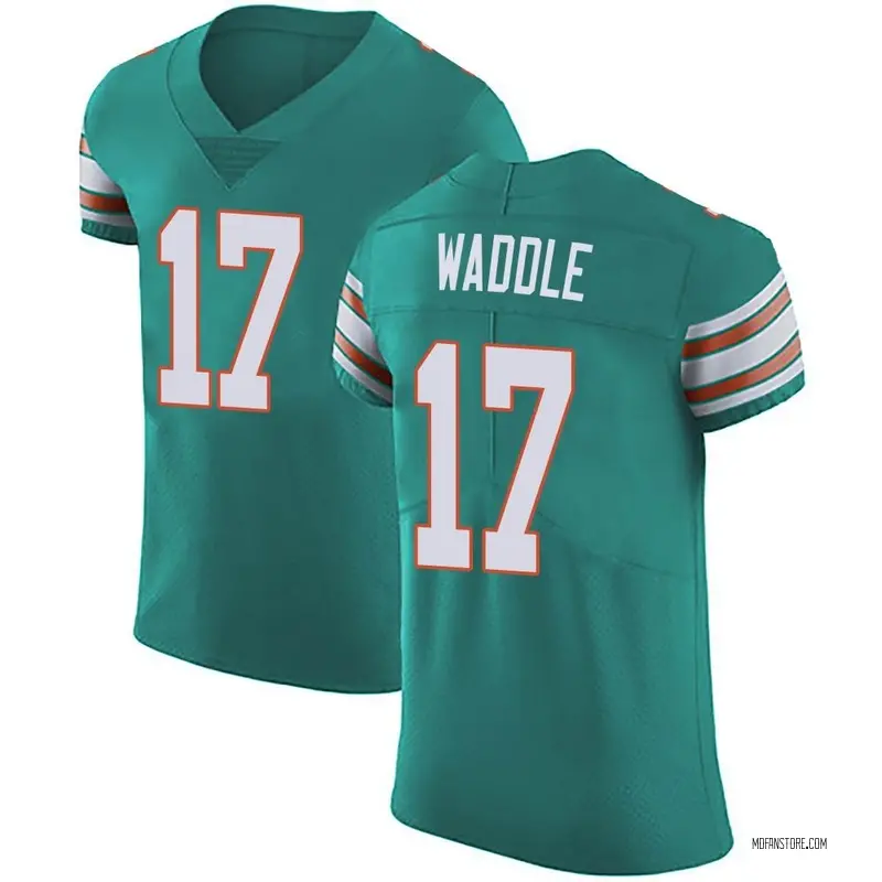 Men's Jaylen Waddle Miami Dolphins Aqua Alternate Vapor Untouchable Jersey  - Elite Green - Miami Store